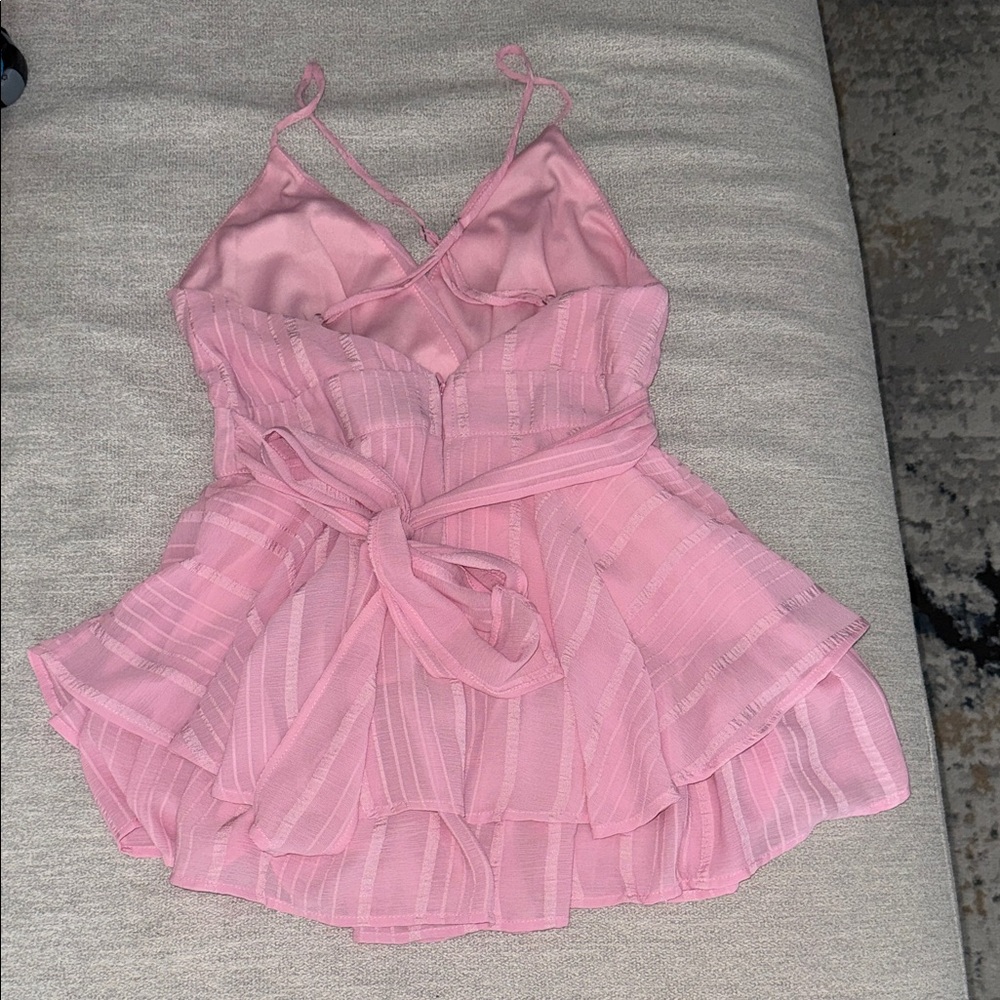 Pink Ruffle Romper - Picture 2 of 2